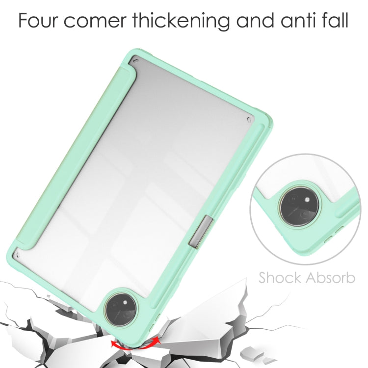 For Huawei MatePad Pro 11 2022 Tri-fold Clear TPU Leather Smart Tablet Case