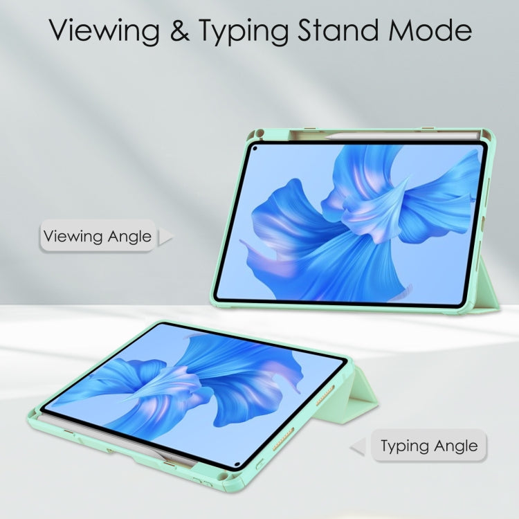 For Huawei MatePad Pro 11 2022 Tri-fold Clear TPU Leather Smart Tablet Case
