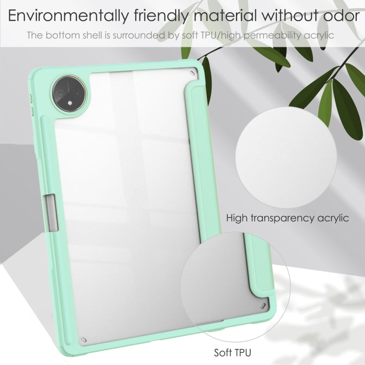 For Huawei MatePad Pro 11 2022 Tri-fold Clear TPU Leather Smart Tablet Case
