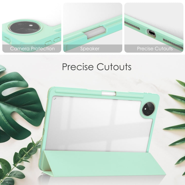 For Huawei MatePad Pro 11 2022 Tri-fold Clear TPU Leather Smart Tablet Case