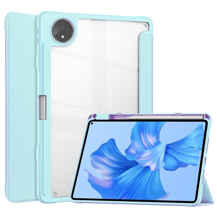 For Huawei MatePad Pro 11 2022 Tri-fold Clear TPU Leather Smart Tablet Case