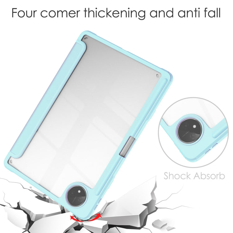 For Huawei MatePad Pro 11 2022 Tri-fold Clear TPU Leather Smart Tablet Case