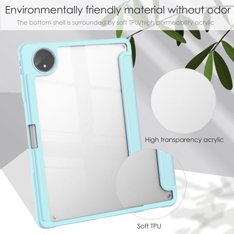 For Huawei MatePad Pro 11 2022 Tri-fold Clear TPU Leather Smart Tablet Case