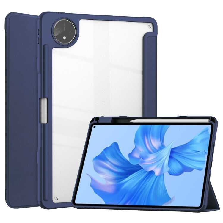 For Huawei MatePad Pro 11 2022 Tri-fold Clear TPU Leather Smart Tablet Case
