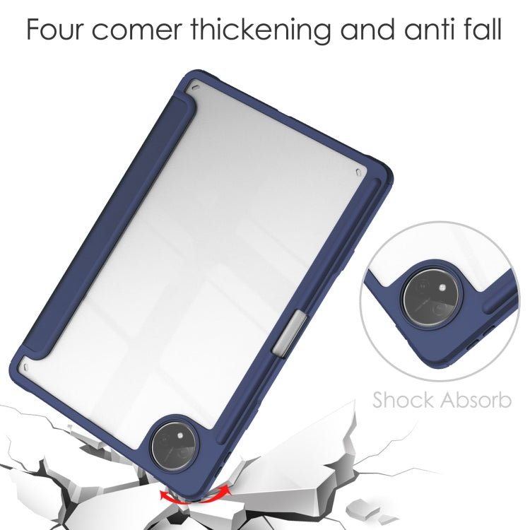 For Huawei MatePad Pro 11 2022 Tri-fold Clear TPU Leather Smart Tablet Case