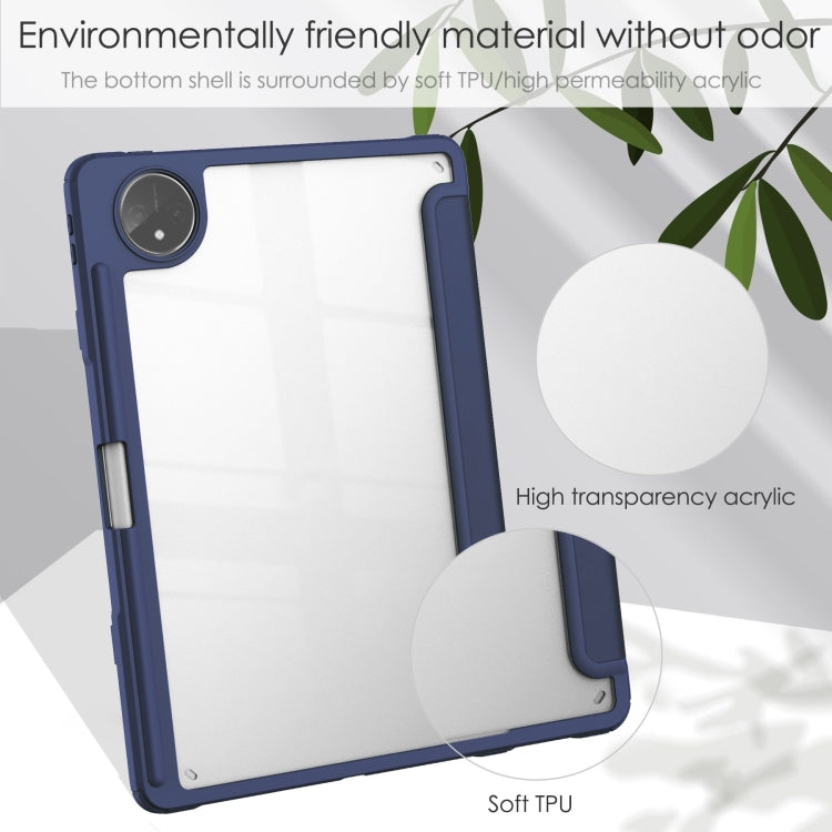 For Huawei MatePad Pro 11 2022 Tri-fold Clear TPU Leather Smart Tablet Case