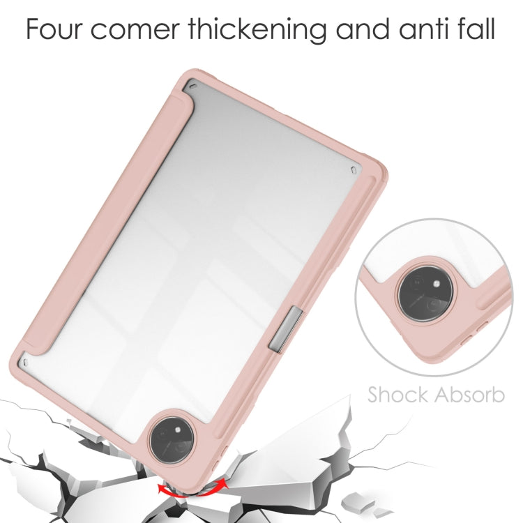 For Huawei MatePad Pro 11 2022 Tri-fold Clear TPU Leather Smart Tablet Case