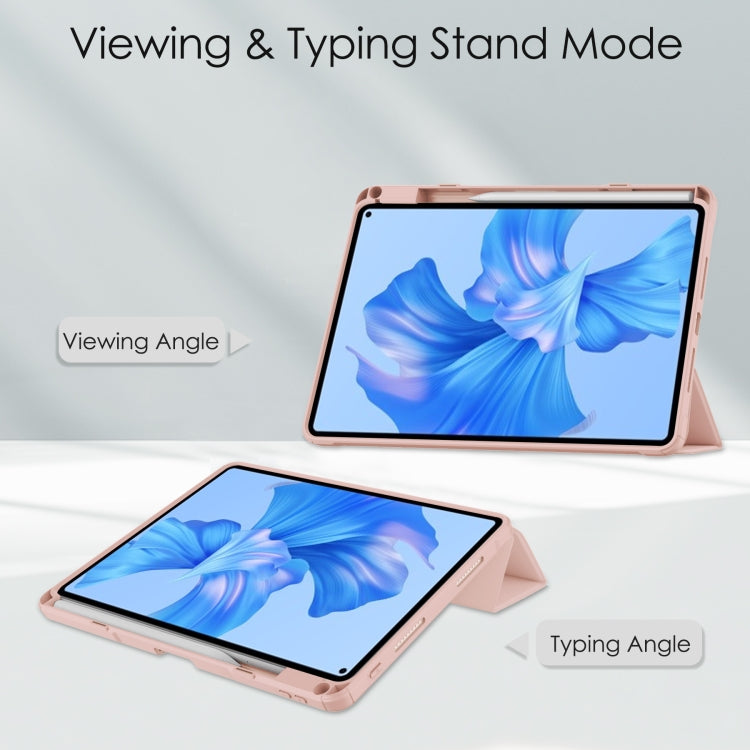 For Huawei MatePad Pro 11 2022 Tri-fold Clear TPU Leather Smart Tablet Case