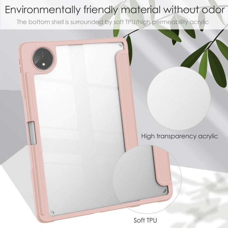 For Huawei MatePad Pro 11 2022 Tri-fold Clear TPU Leather Smart Tablet Case