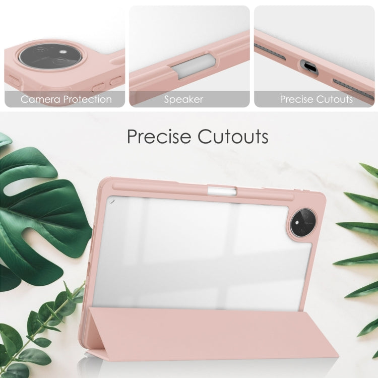 For Huawei MatePad Pro 11 2022 Tri-fold Clear TPU Leather Smart Tablet Case