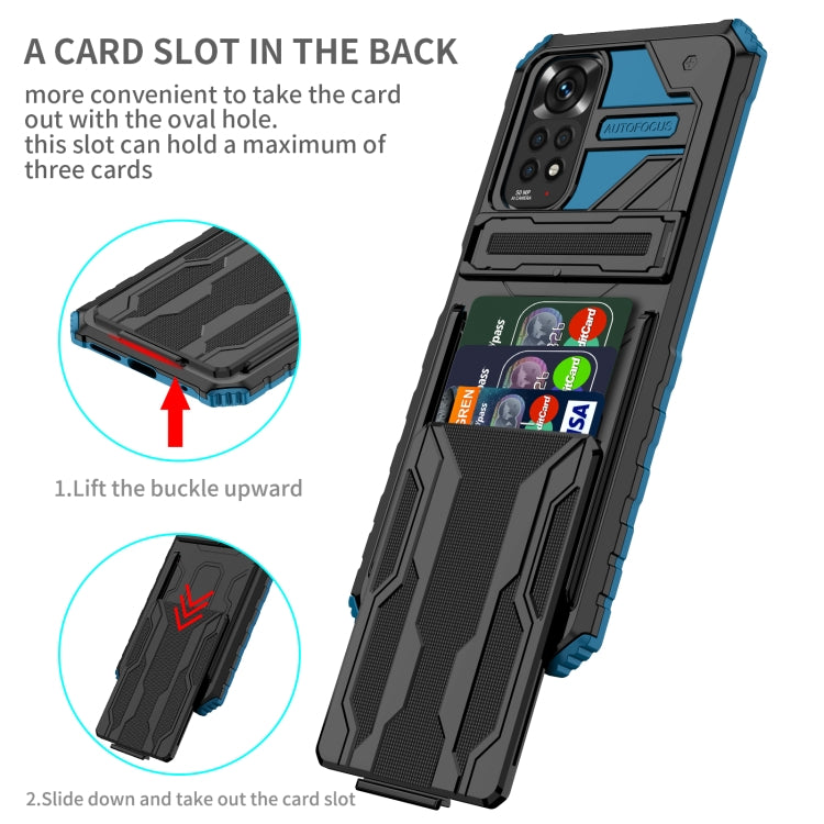 For Xiaomi Redmi Note 11 Pro Global Kickstand Armor Card Wallet Phone Case