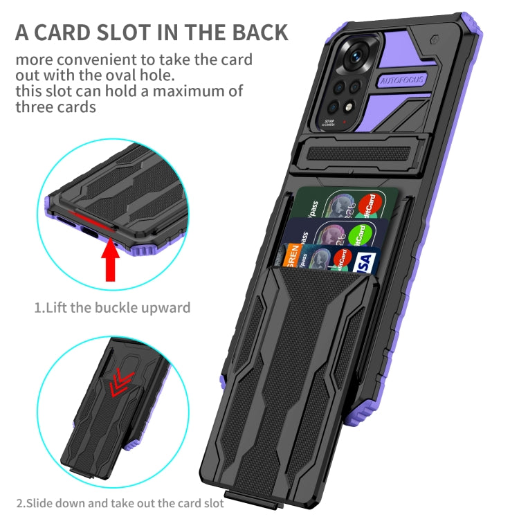 For Xiaomi Redmi Note 11 Pro Global Kickstand Armor Card Wallet Phone Case