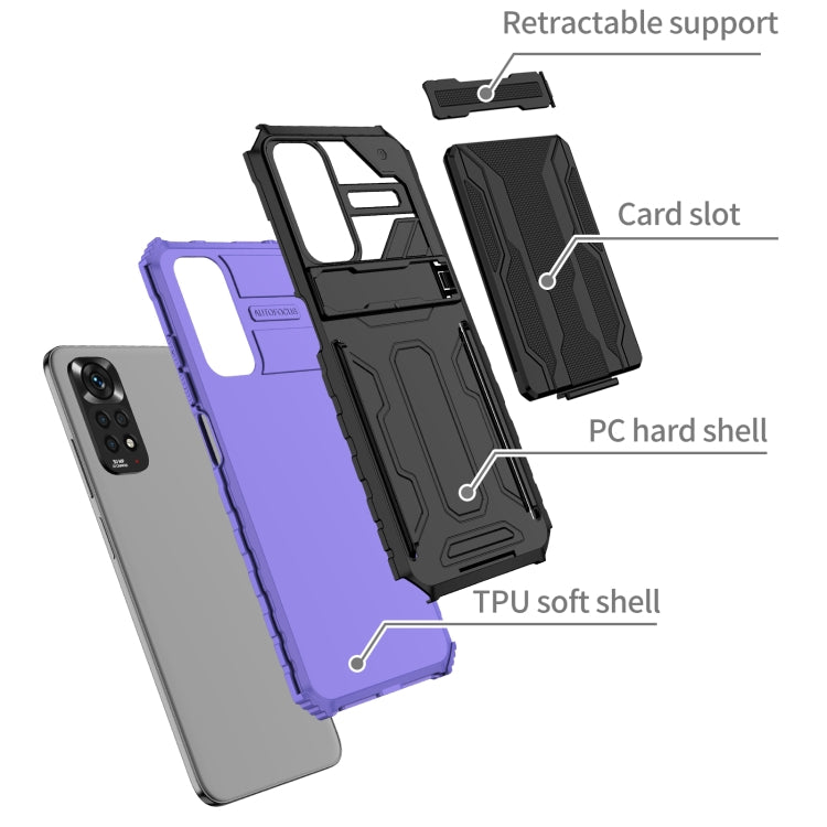 For Xiaomi Redmi Note 11 Pro Global Kickstand Armor Card Wallet Phone Case
