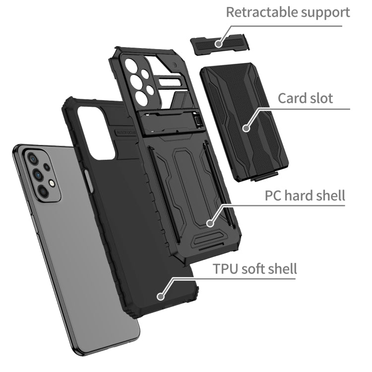 For Samsung Galaxy A23 4G / 5G Kickstand Armor Card Wallet Phone Case