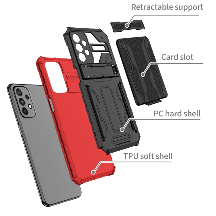 For Samsung Galaxy A23 4G / 5G Kickstand Armor Card Wallet Phone Case