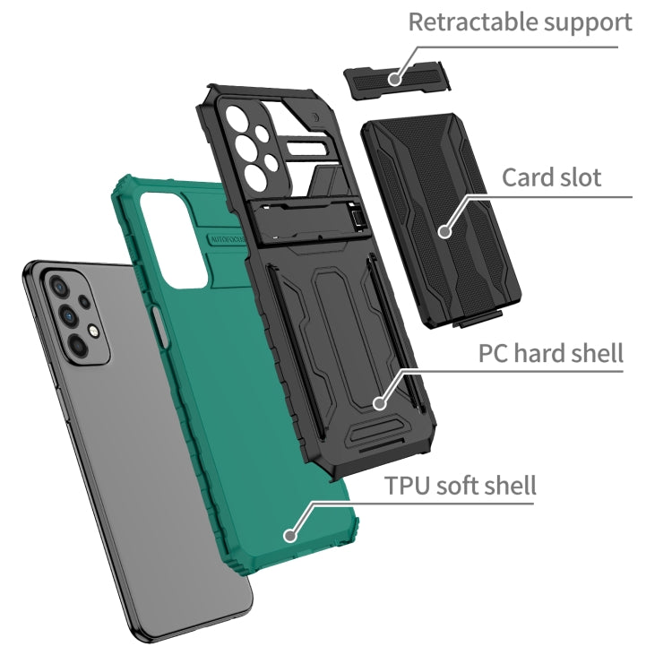 For Samsung Galaxy A23 4G / 5G Kickstand Armor Card Wallet Phone Case
