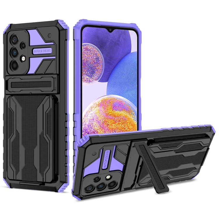 For Samsung Galaxy A23 4G / 5G Kickstand Armor Card Wallet Phone Case