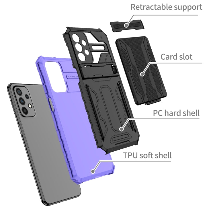 For Samsung Galaxy A23 4G / 5G Kickstand Armor Card Wallet Phone Case