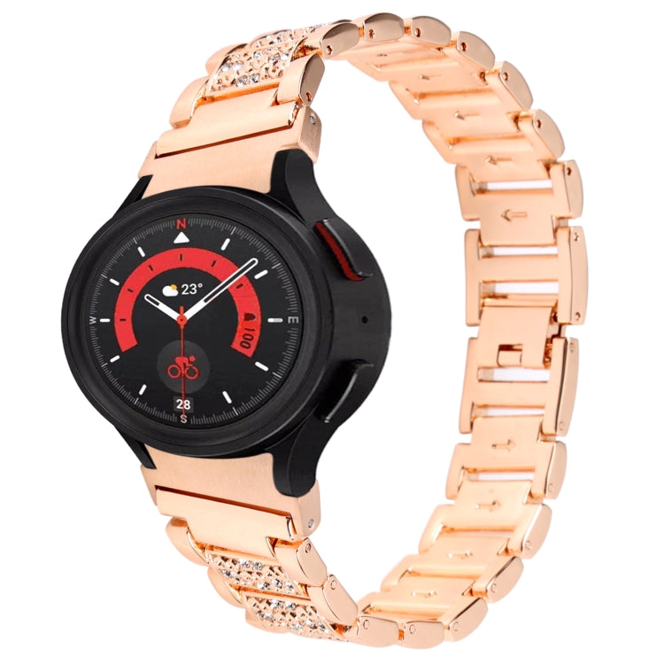 For Samsung Galaxy Watch5 40mm / 44mm Full Diamond Metal Watch Band
