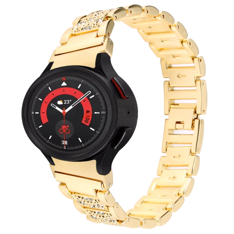 For Samsung Galaxy Watch5 40mm / 44mm Full Diamond Metal Watch Band