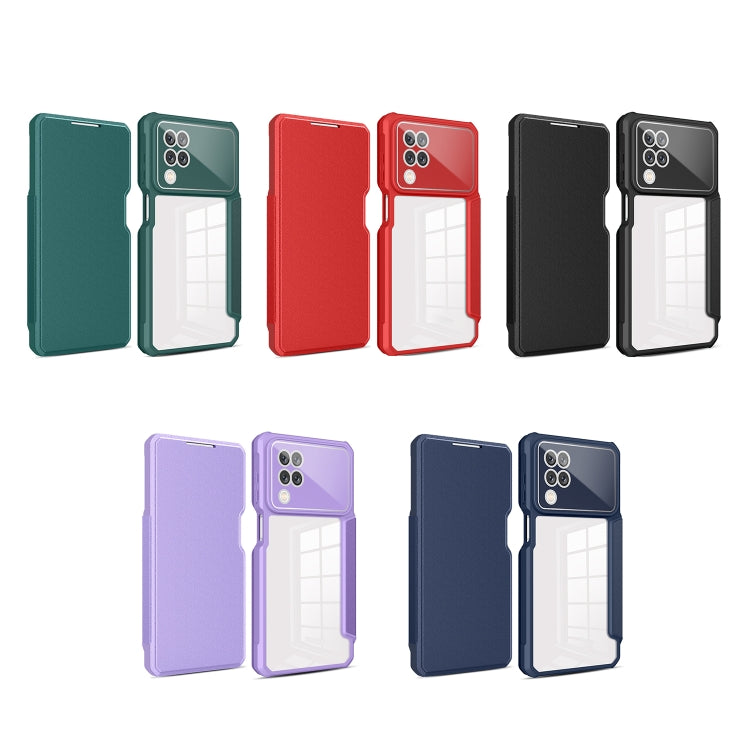 For Samsung Galaxy A12 Magnetic Flip Leather Phone Case