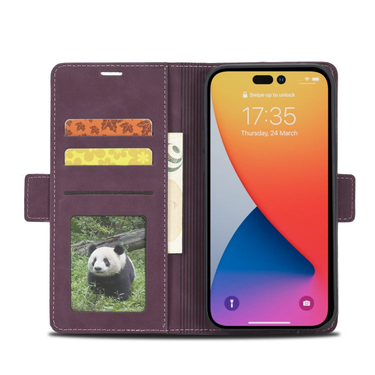 For iPhone 14 Pro Forwenw Dual-side Buckle Leather Phone Case