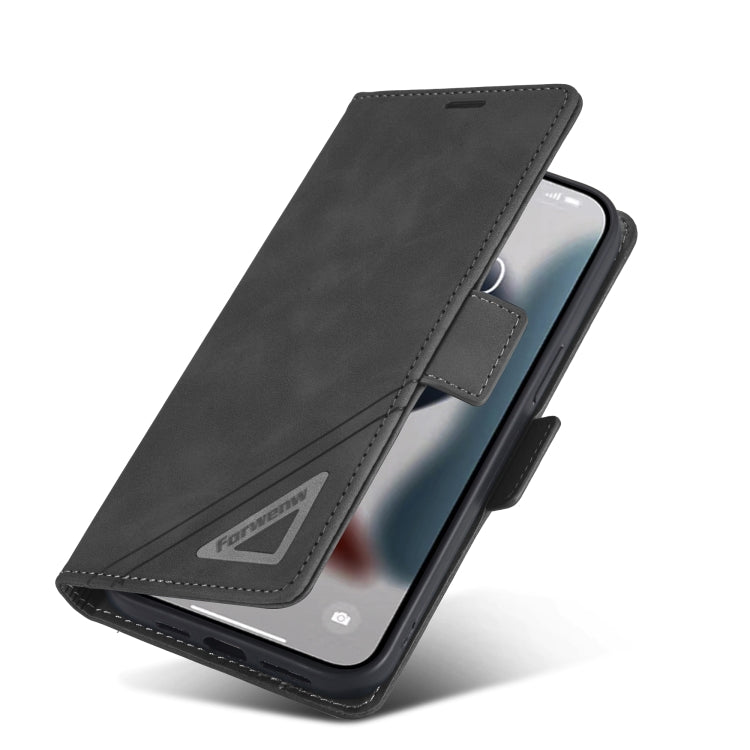 For iPhone 14 Pro Max Forwenw Dual-side Buckle Leather Phone Case