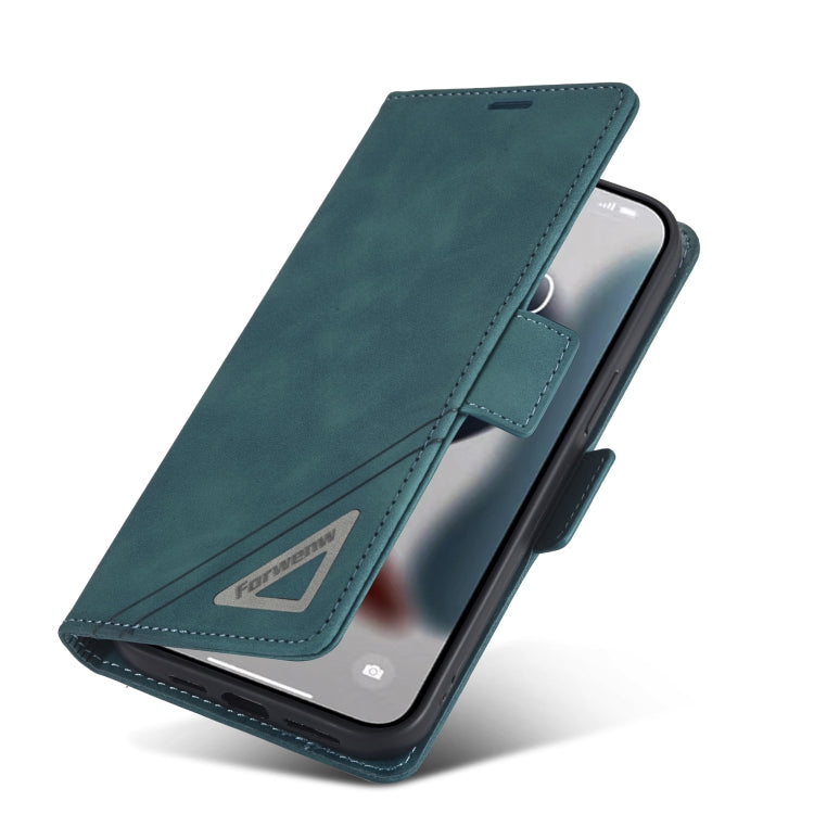 For iPhone 14 Pro Max Forwenw Dual-side Buckle Leather Phone Case
