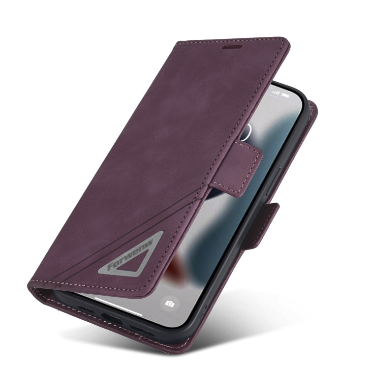 For iPhone 14 Pro Max Forwenw Dual-side Buckle Leather Phone Case