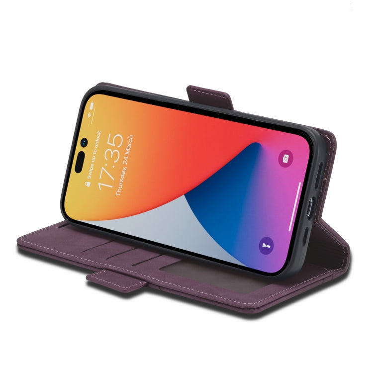 For iPhone 14 Pro Max Forwenw Dual-side Buckle Leather Phone Case