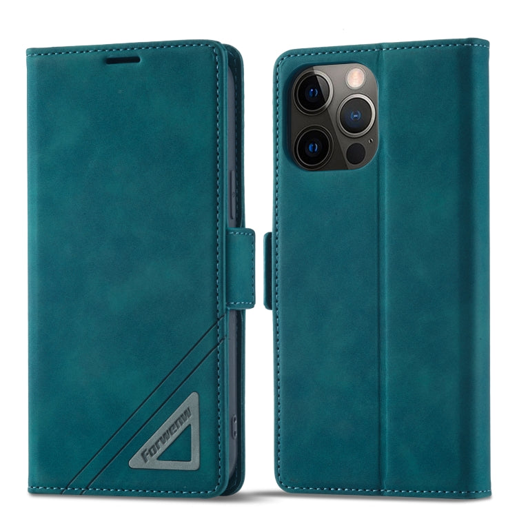 For iPhone 13 Pro Max Forwenw Dual-side Buckle Leather Phone Case