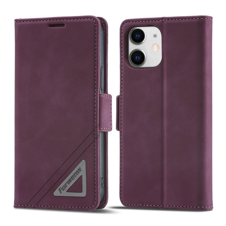 For iPhone 12 mini Forwenw Dual-side Buckle Leather Phone Case
