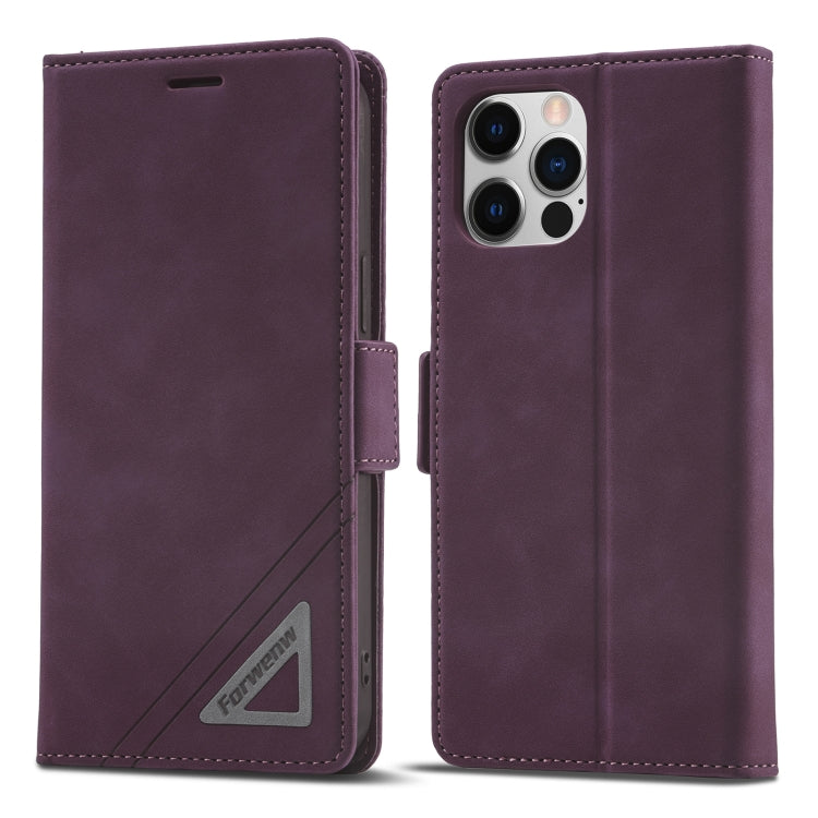 For iPhone 12 / 12 Pro Forwenw Dual-side Buckle Leather Phone Case
