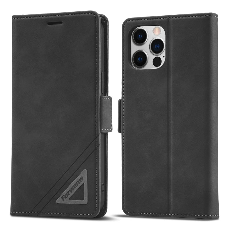 For iPhone 12 Pro Max Forwenw Dual-side Buckle Leather Phone Case