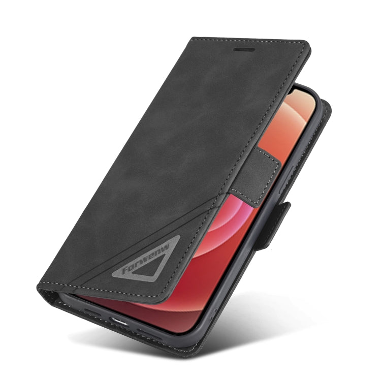For iPhone 12 Pro Max Forwenw Dual-side Buckle Leather Phone Case