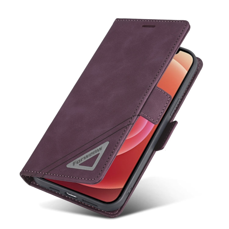 For iPhone 12 Pro Max Forwenw Dual-side Buckle Leather Phone Case