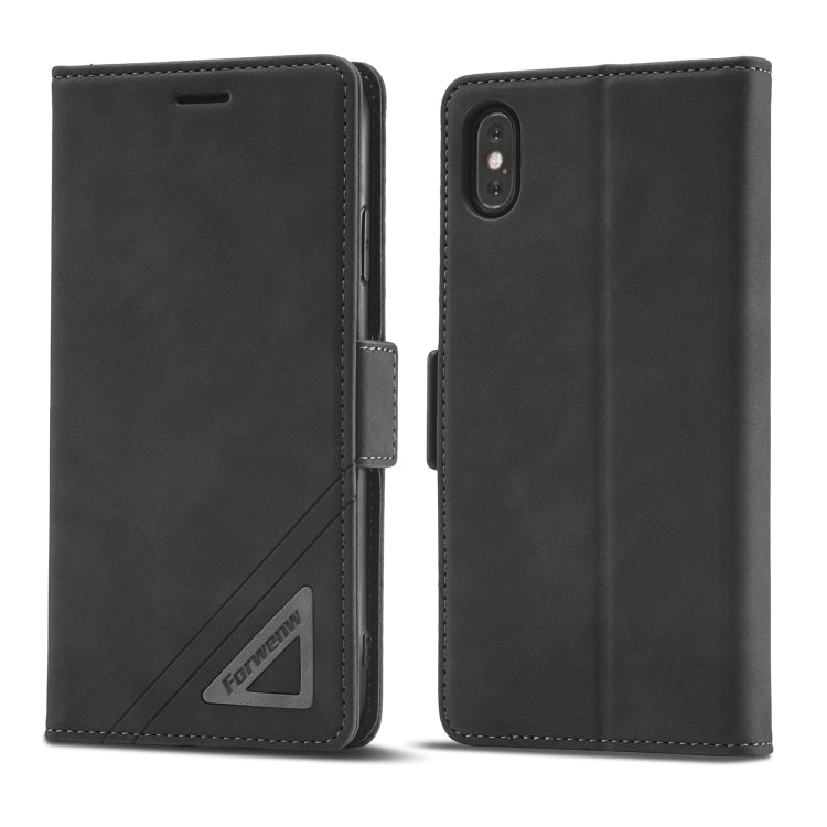 For iPhone X / XS Forwenw Dual-side Buckle Leather Phone Case