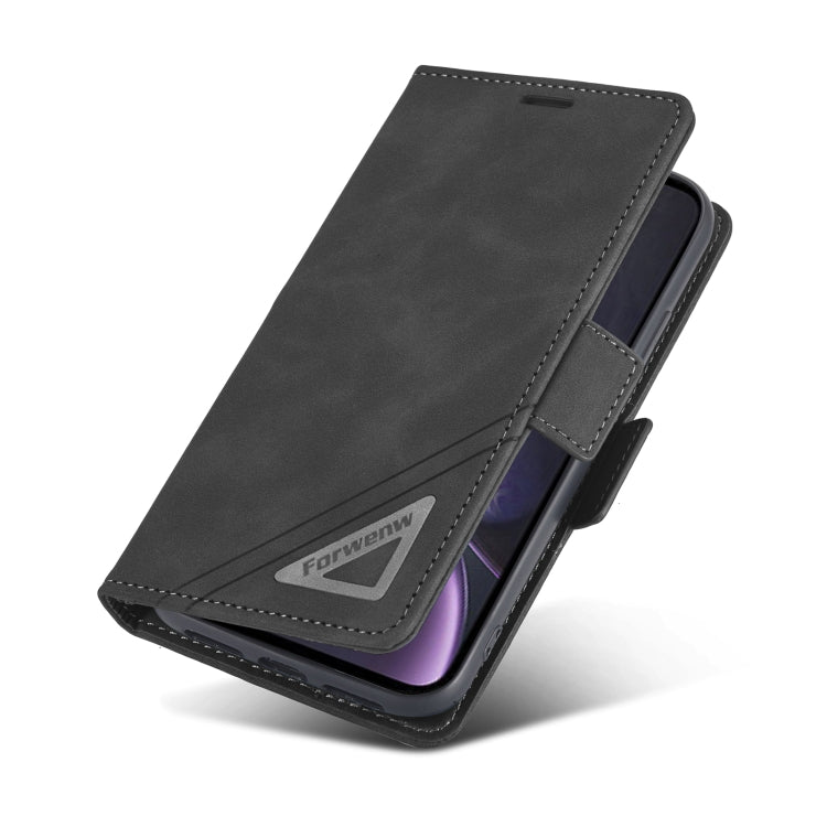 For iPhone XR Forwenw Dual-side Buckle Leather Phone Case
