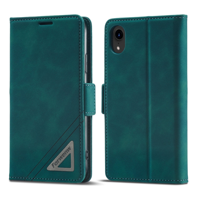 For iPhone XR Forwenw Dual-side Buckle Leather Phone Case