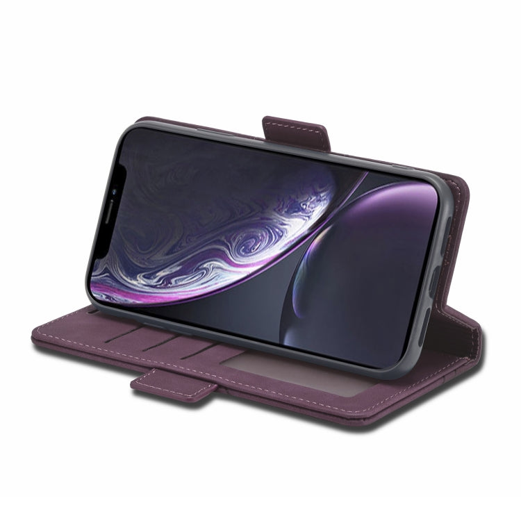 For iPhone XR Forwenw Dual-side Buckle Leather Phone Case