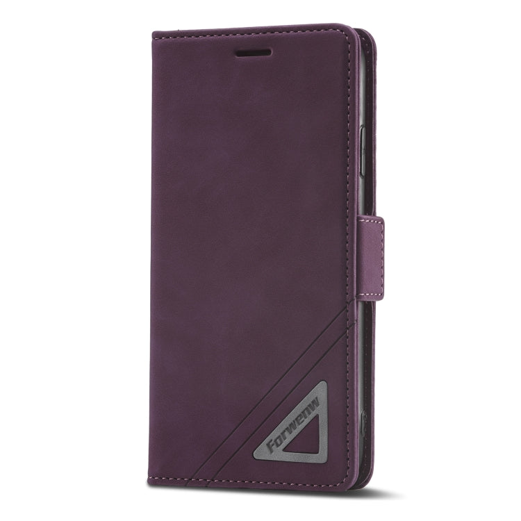 For iPhone XS Max Forwenw Dual-side Buckle Leather Phone Case
