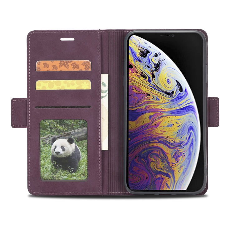 For iPhone XS Max Forwenw Dual-side Buckle Leather Phone Case