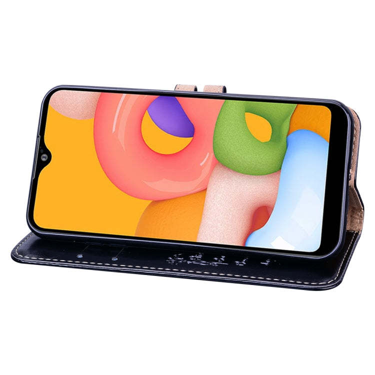 For Galaxy A01 Business Style Oil Wax Texture Horizontal Flip Leather Case, with Holder & Card Slots & Wallet