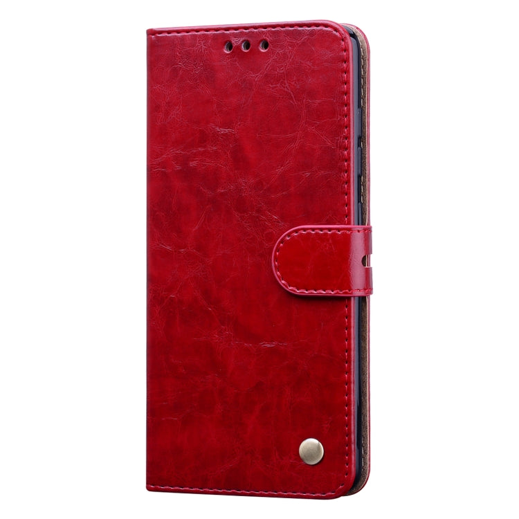 For Galaxy A51 Business Style Oil Wax Texture Horizontal Flip Leather Case, with Holder & Card Slots & Wallet
