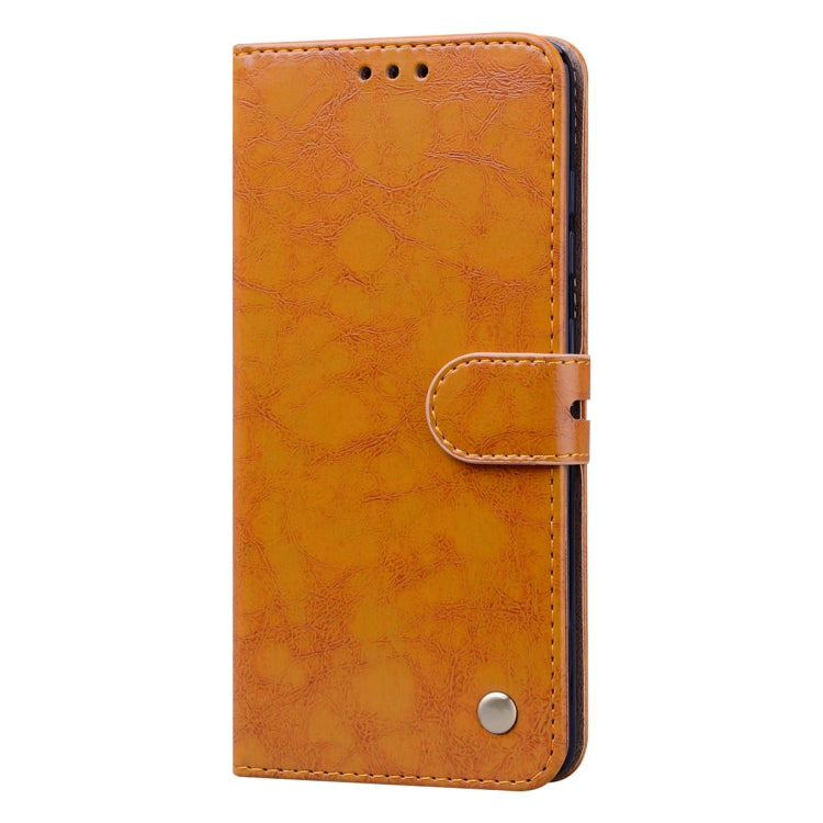 For Galaxy A51 Business Style Oil Wax Texture Horizontal Flip Leather Case, with Holder & Card Slots & Wallet