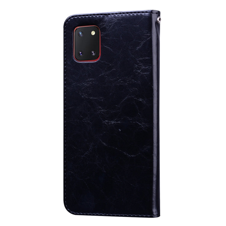 For Galaxy A81 / Note 10 Lite Business Style Oil Wax Texture Horizontal Flip Leather Case, with Holder & Card Slots & Wallet