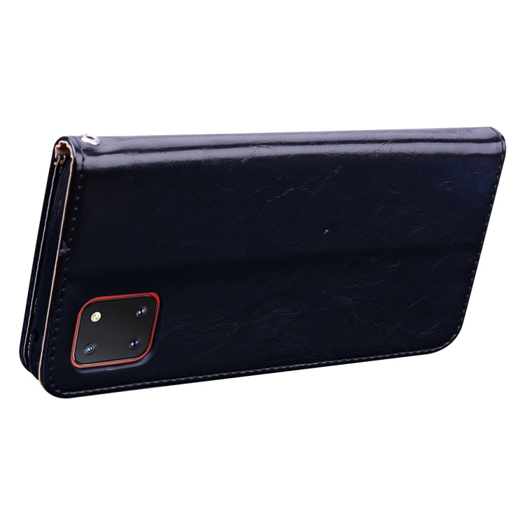 For Galaxy A81 / Note 10 Lite Business Style Oil Wax Texture Horizontal Flip Leather Case, with Holder & Card Slots & Wallet