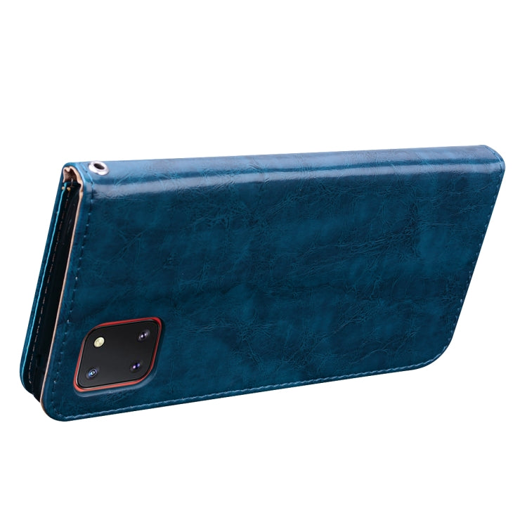 For Galaxy A81 / Note 10 Lite Business Style Oil Wax Texture Horizontal Flip Leather Case, with Holder & Card Slots & Wallet