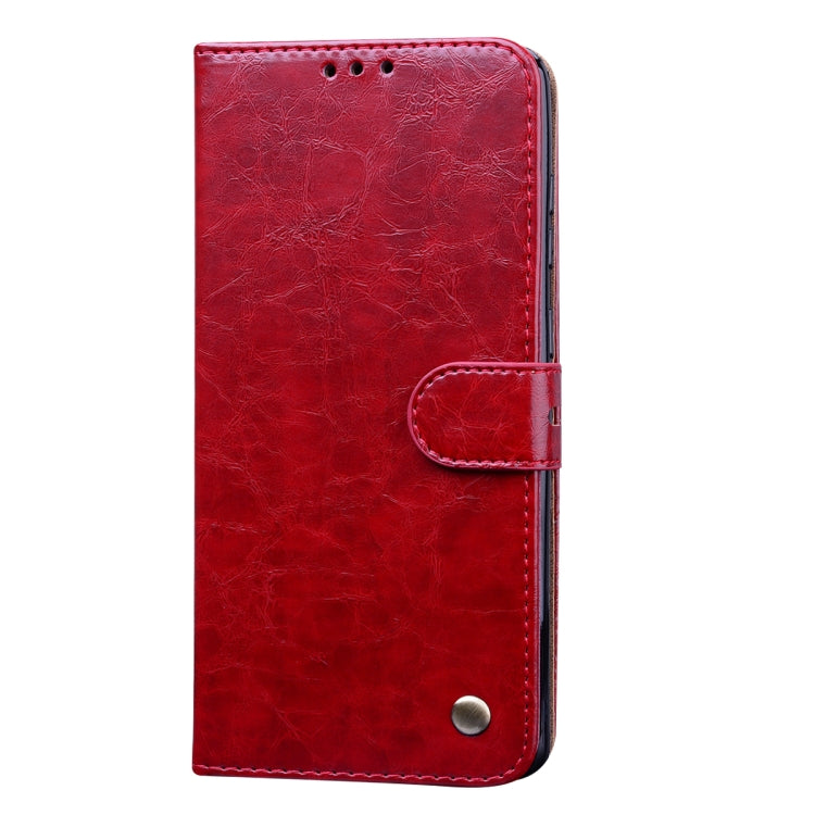 For Galaxy A81 / Note 10 Lite Business Style Oil Wax Texture Horizontal Flip Leather Case, with Holder & Card Slots & Wallet