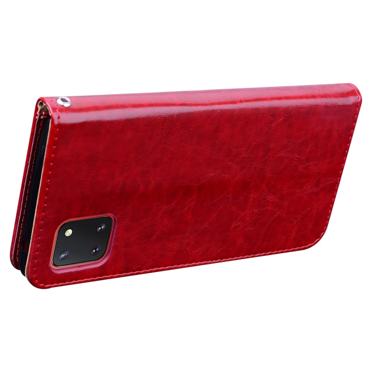 For Galaxy A81 / Note 10 Lite Business Style Oil Wax Texture Horizontal Flip Leather Case, with Holder & Card Slots & Wallet